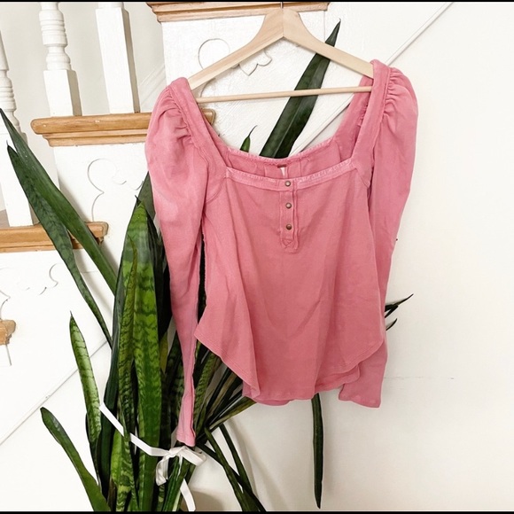 Free People Pink Gotcha babydoll top. Size XS. NWT—purchased at sample sale. - Picture 2 of 7